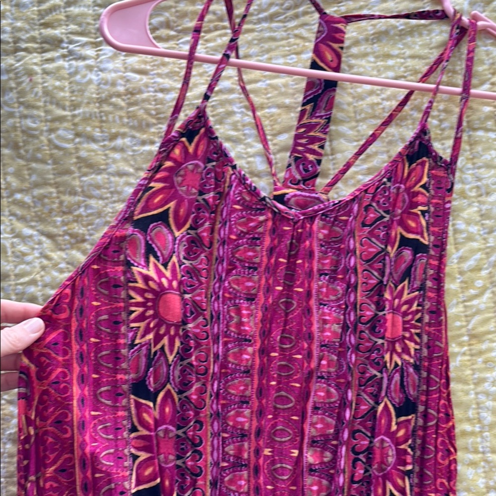 Angie Pink and Yellow Floral Dress